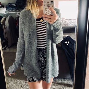 • hollister grey wool cardi •